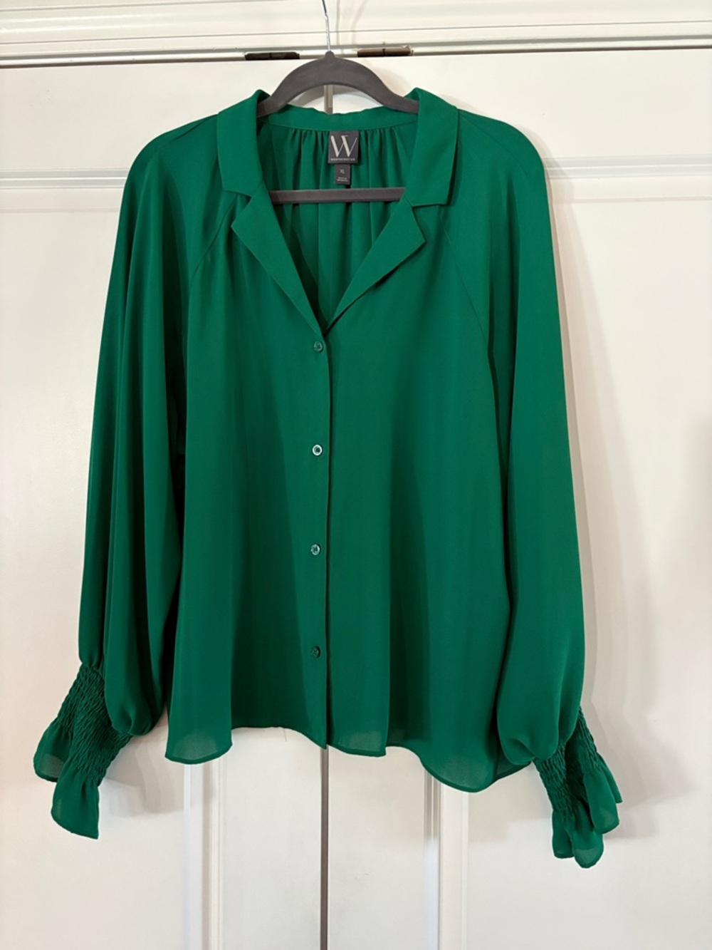 Worthington Emerald Button-Front Blouse